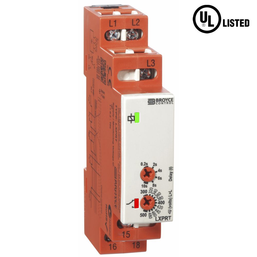 Undervoltage protection relay LXPRT Broyce Control phase sequence / phase loss / SPDT