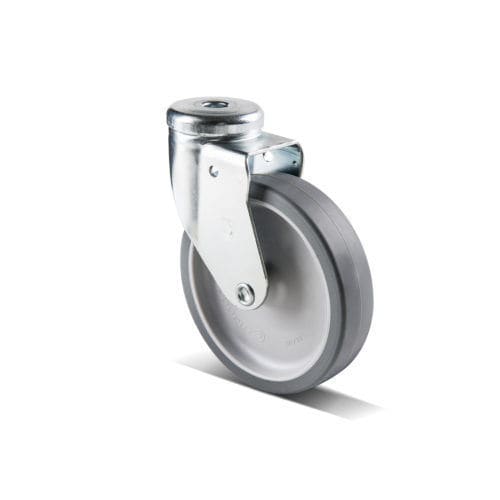 Swivel caster - E-series - Manner - rod / for trolleys / steel