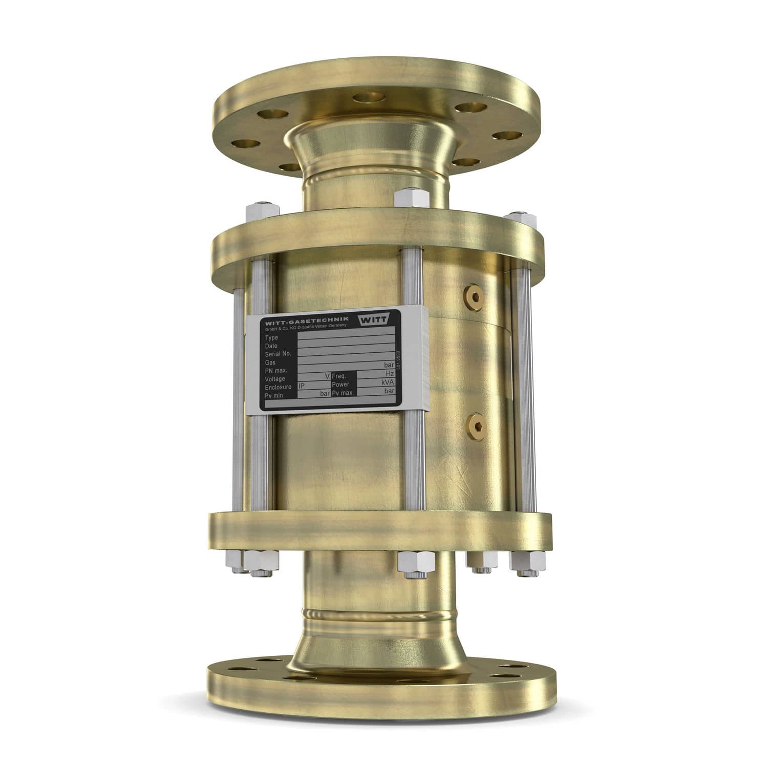 Gas nonreturn valve NV800 WITTGasetechnik DIN / flange / brass