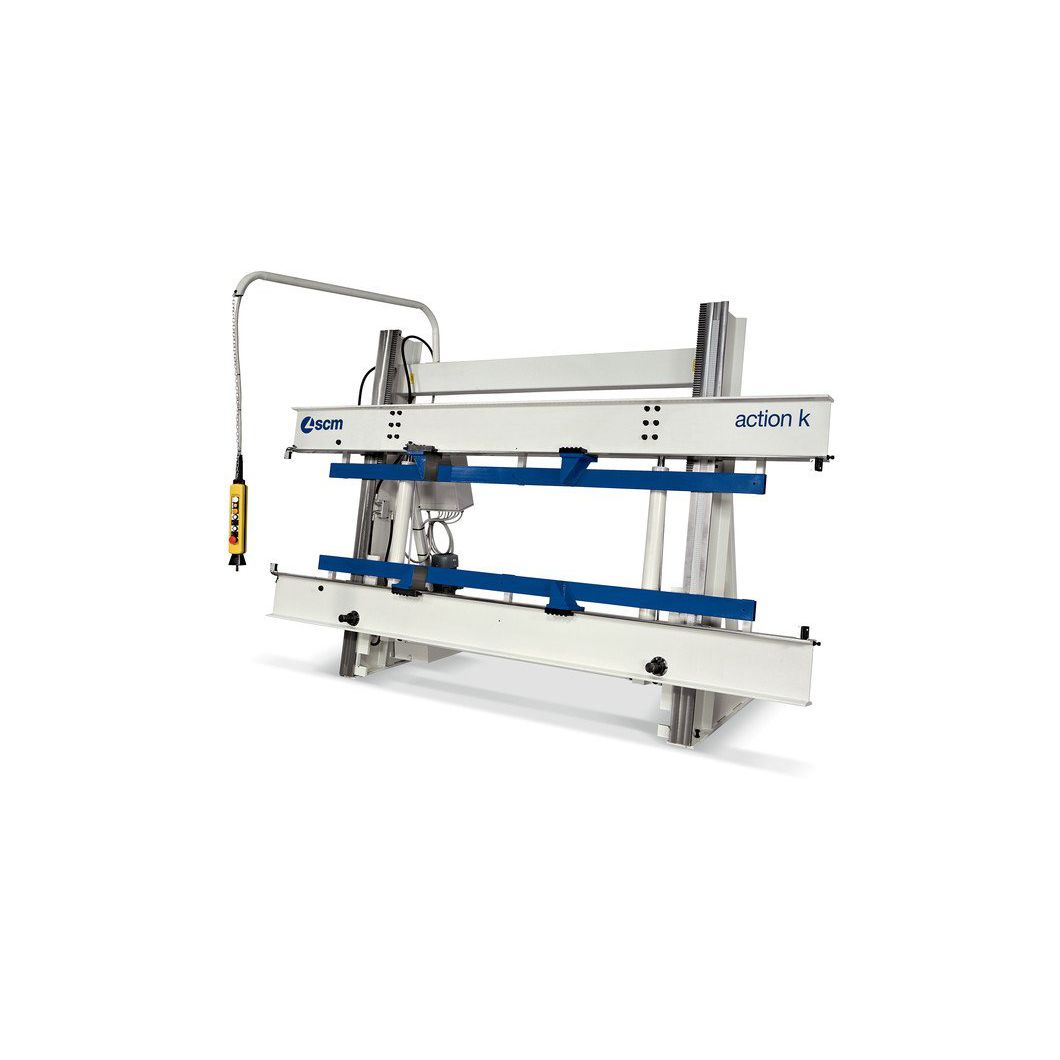 Vertical clamping machine action m SCM for windows and doors