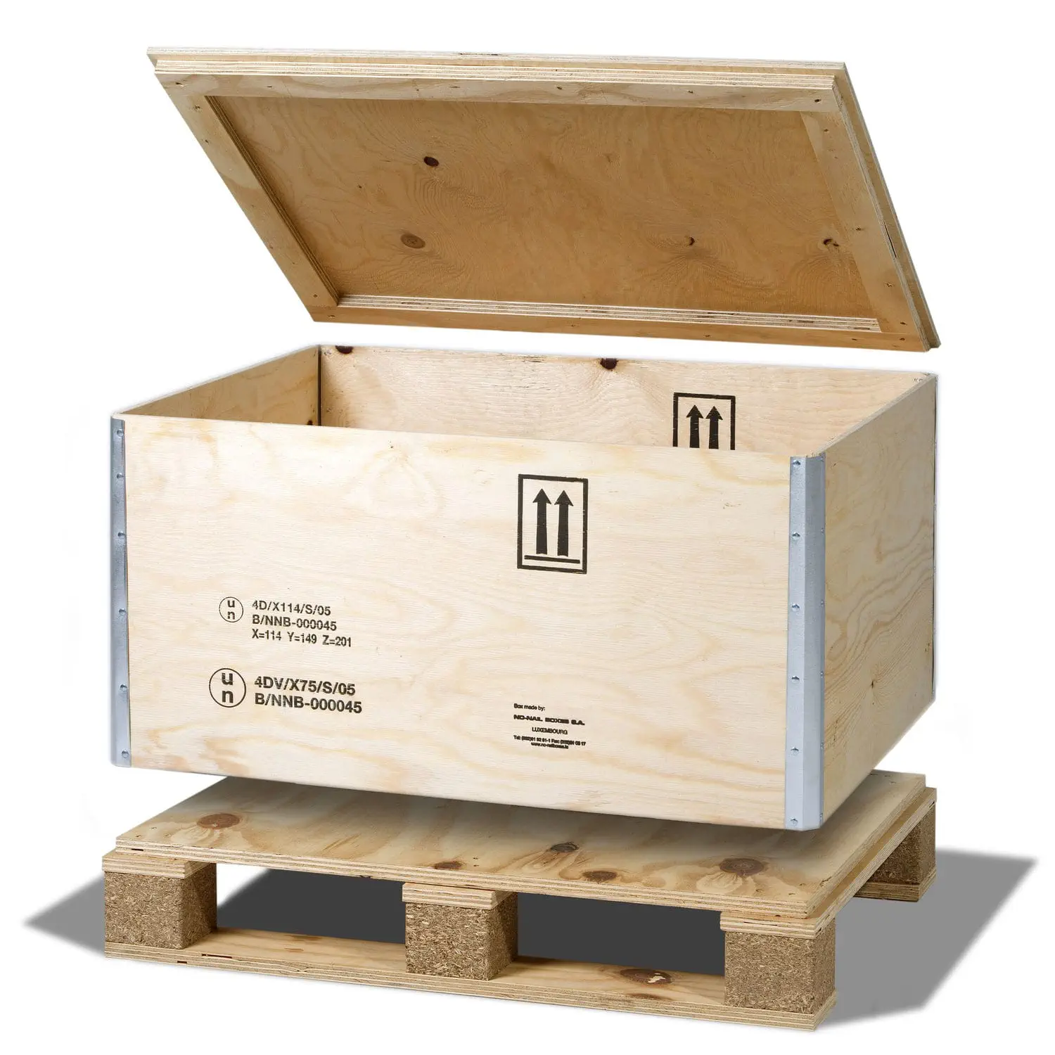 Transport pallet box - RIBOX 61 DG Series - NO-NAIL BOXES