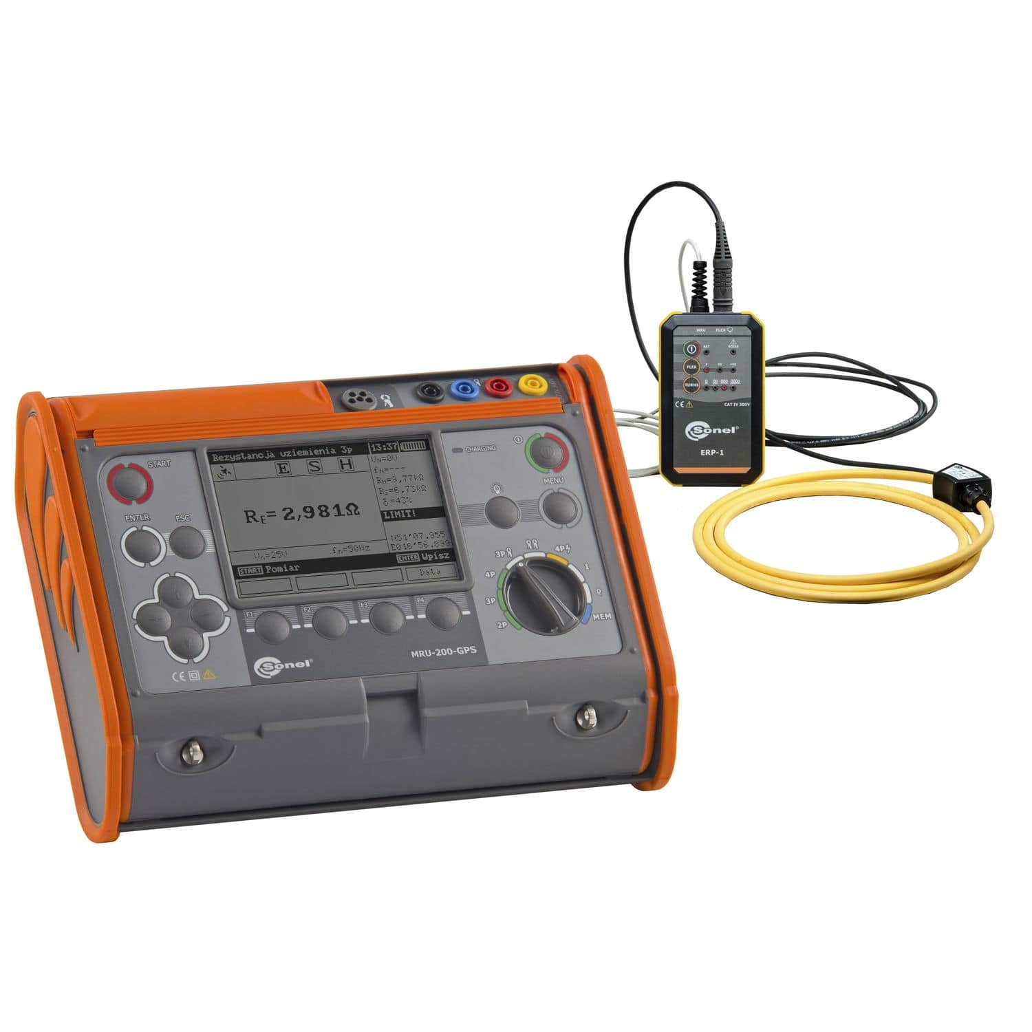 Earth Resistance Tester Mru Gps With Erp Adapter Sonel Sa