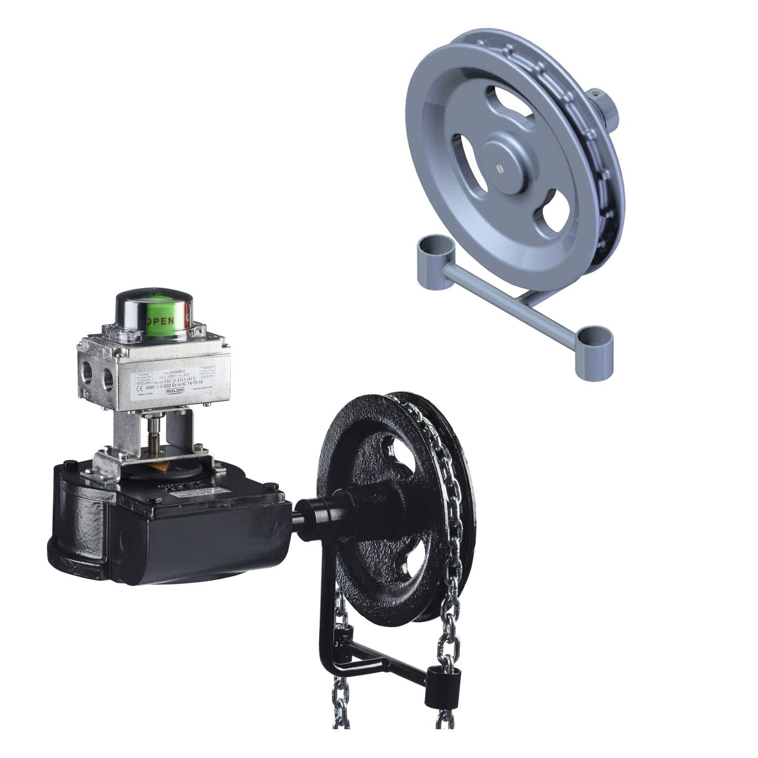 Chain wheel Rotork cast iron / gearbox