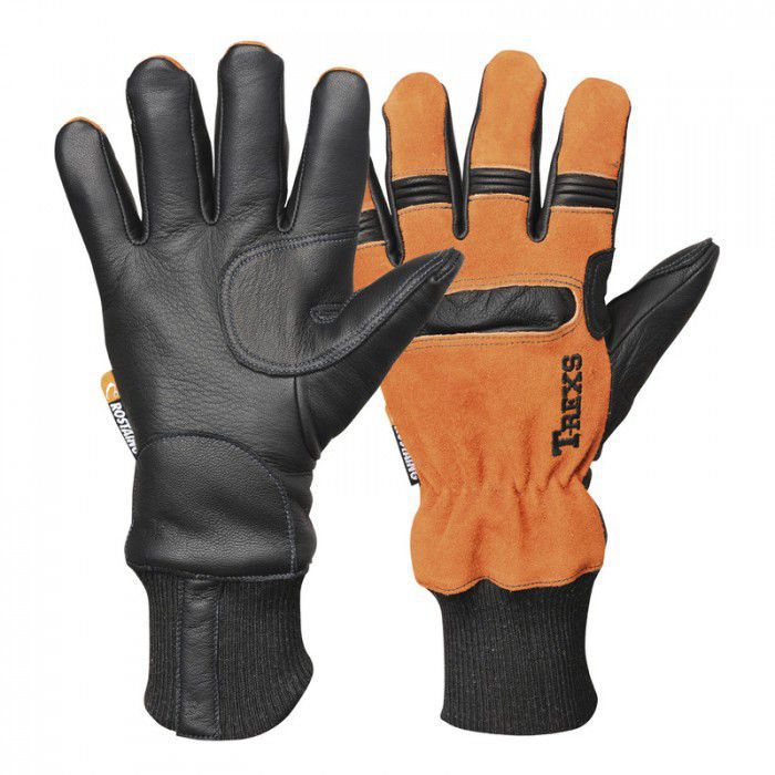 Work glove - TREXS - ROSTAING - heat-resistant / leather / firefighter