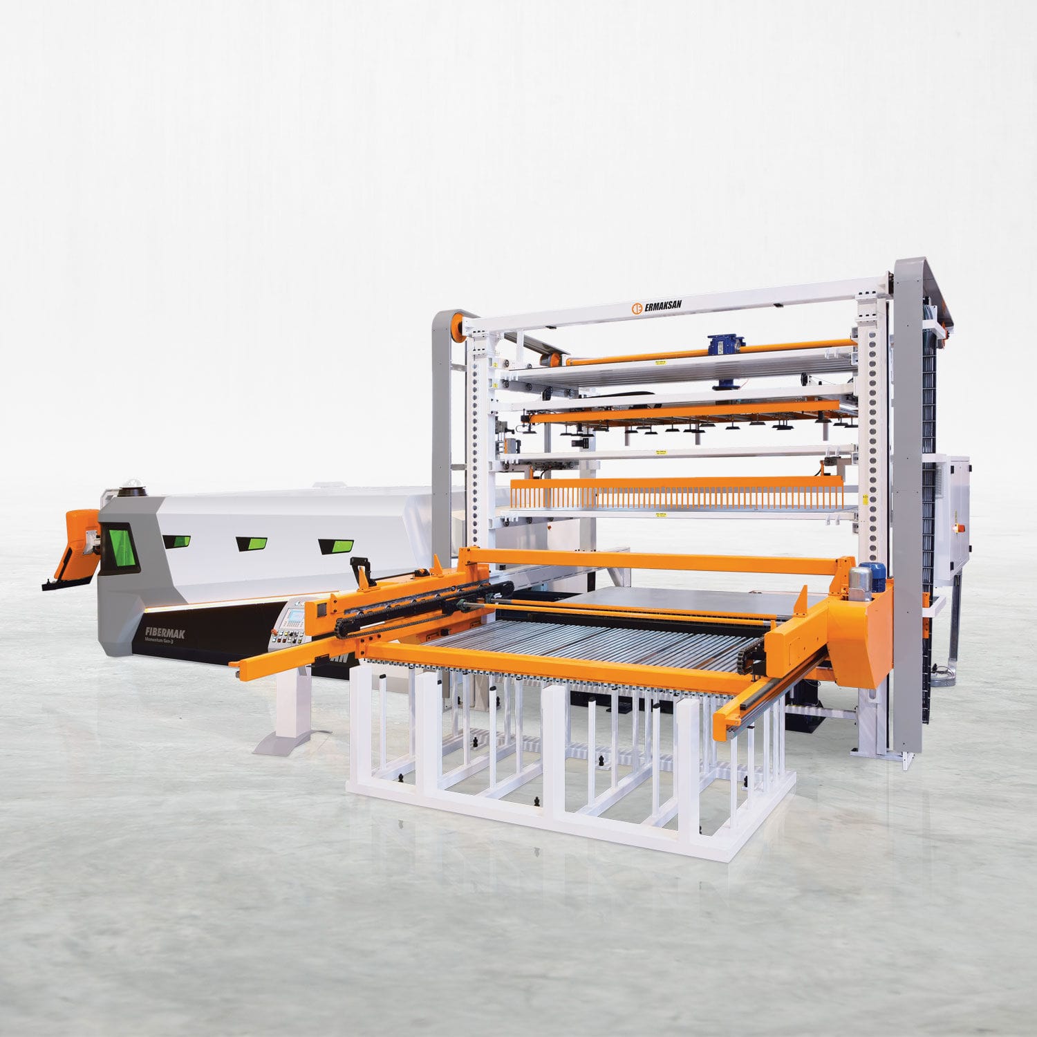 Metal sheet loading and unloading system - TOWER - ERMAKSAN - cutting ...