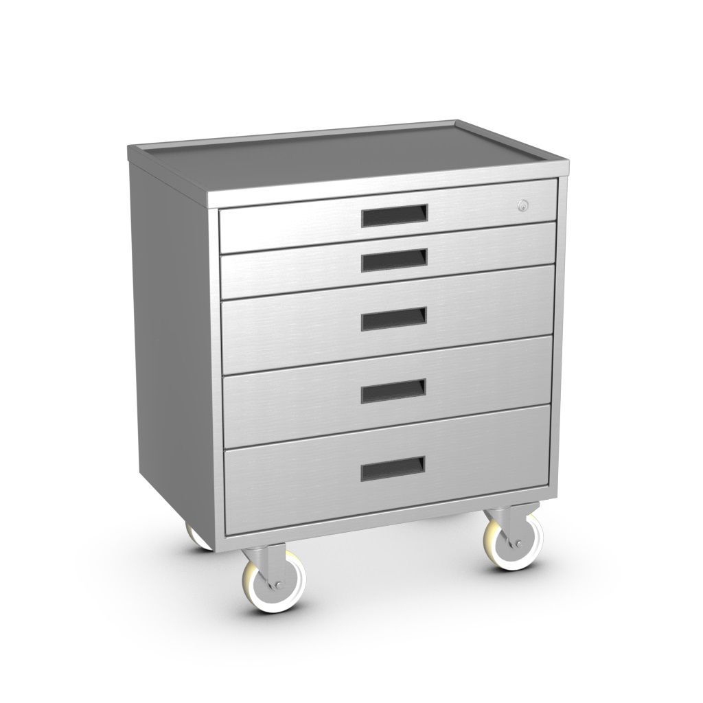Storage Cart Stainless Steel With Drawer Tool Holder