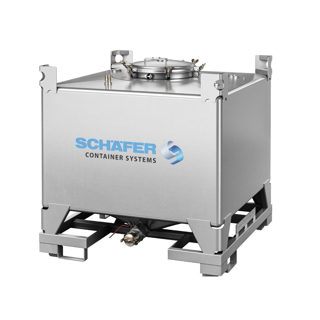 Stainless steel IBC container BTU series SCHÄFER Container Systems chemical / food / for
