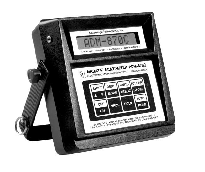 Flow datalogger ADM870C Shortridge Instruments, Inc pressure