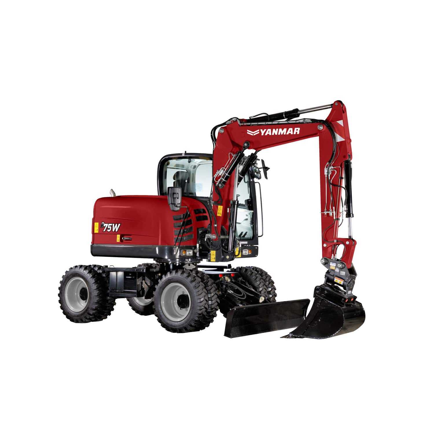 Midi excavator B75W YANMAR COMPACT EQUIPMENT EMEA S.A.S. wheeled