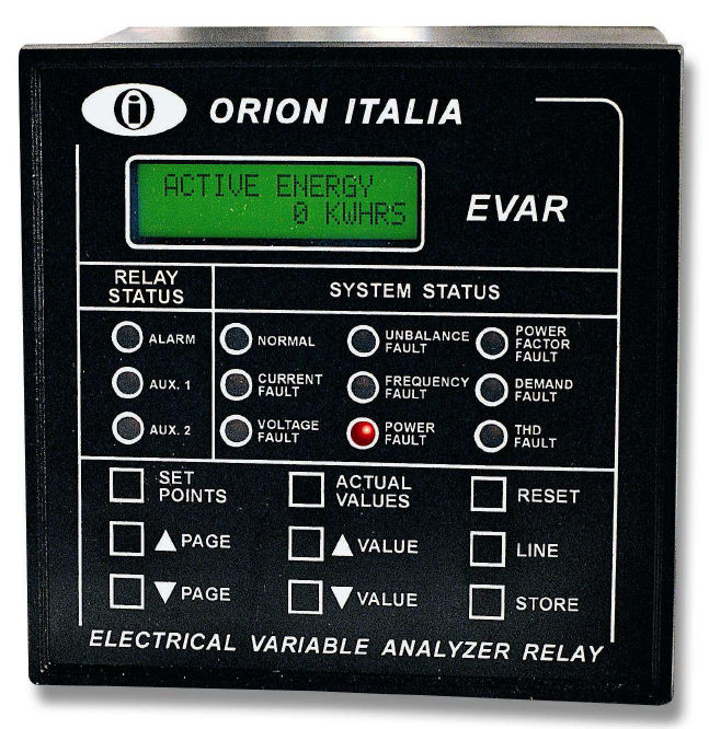 Current monitoring relay EVAR Orion Italia voltage / threephase / for electric motors