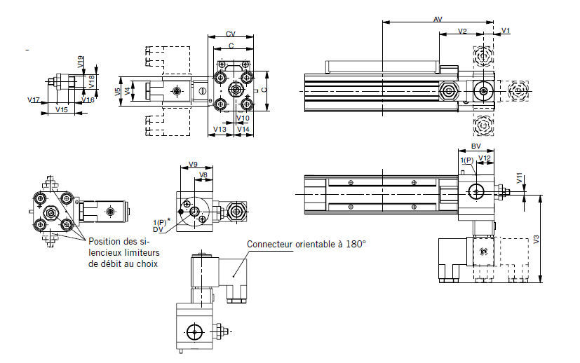 Pneumatic cylinder OSPL series Parker Hannifin France SAS