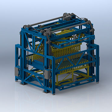 Automatic stacker - DFU - Qubiqa A/S - servo-driven