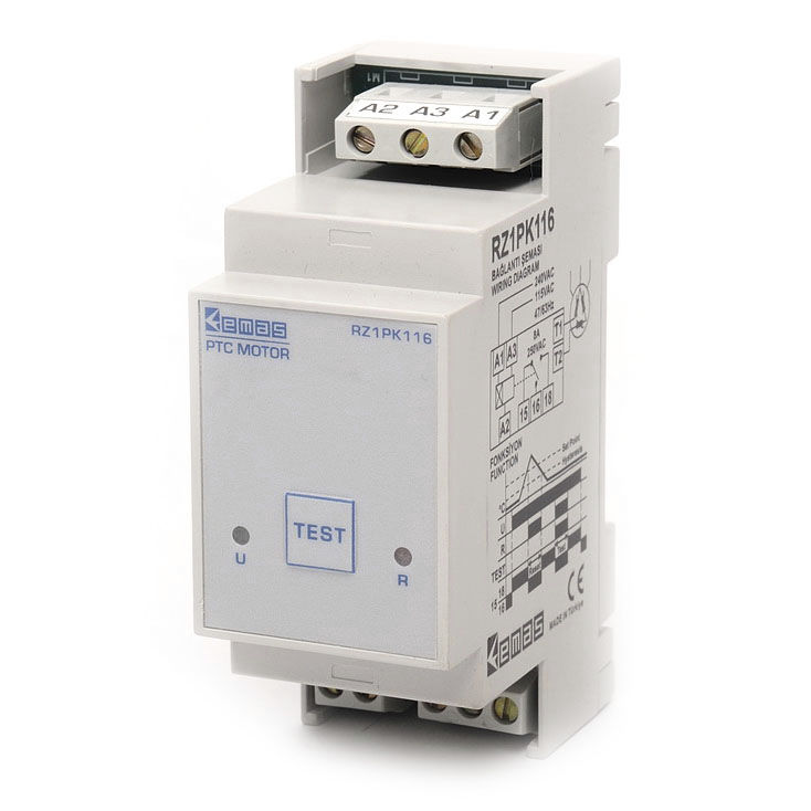 Temperature protection relay RZ1PK116 EMAS AC / singlephase / DIN rail