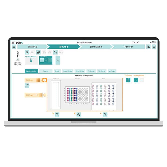 Automation software VIALAB IBS INTEGRA Biosciences simulation