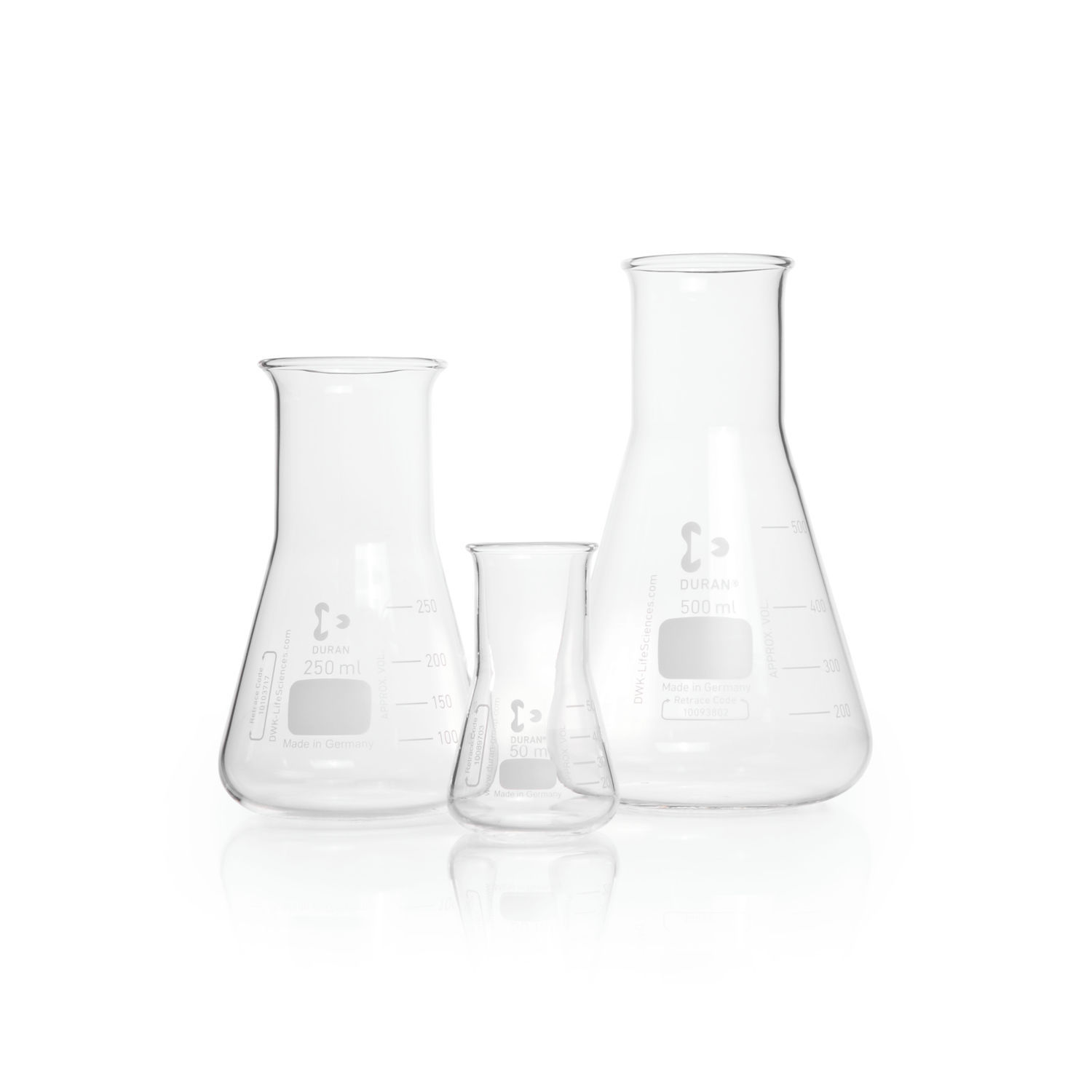 Erlenmeyer flask 21226 series DWK life science borosilicate glass