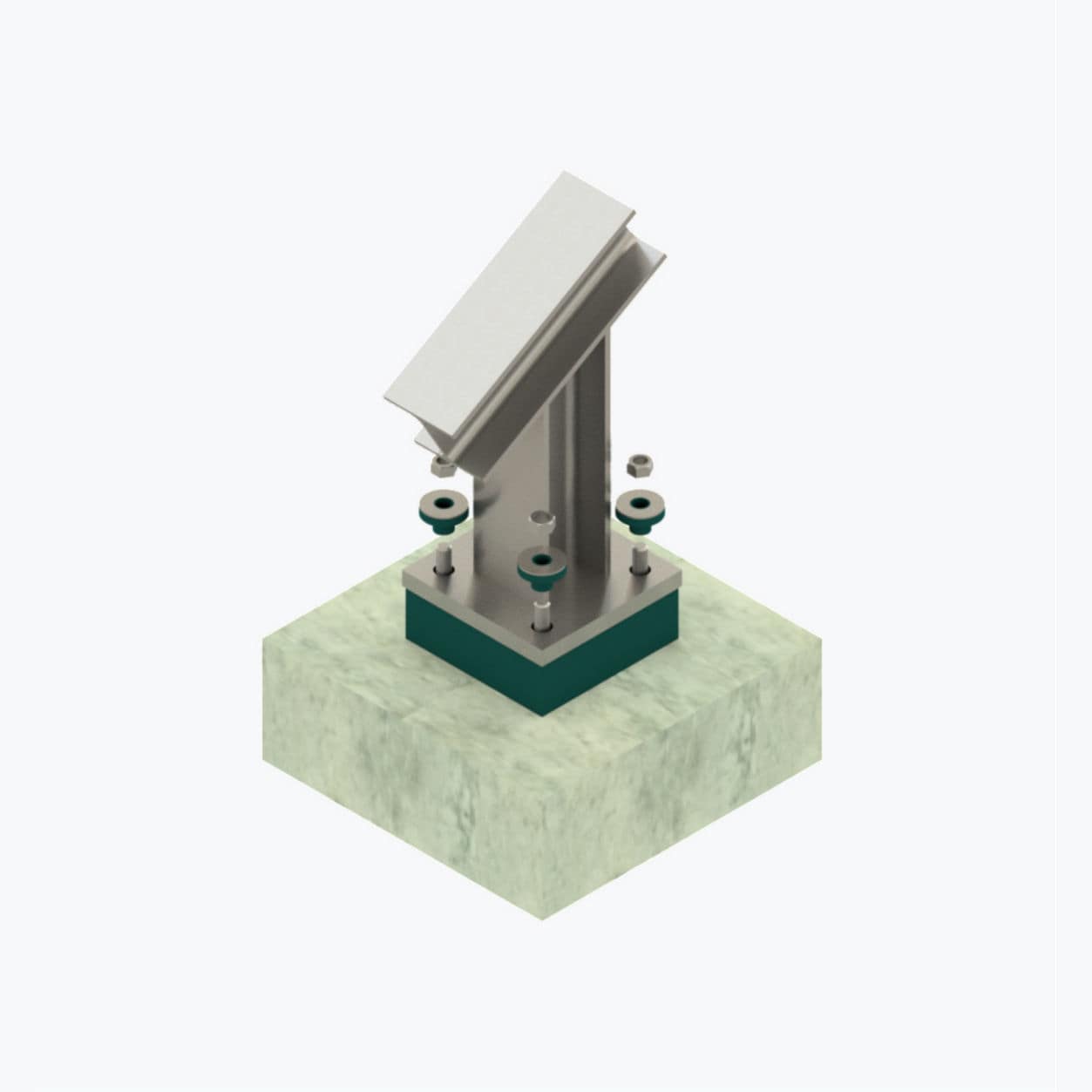 Rectangular anti-vibration mount - Cine - Farrat - steel / for buildings