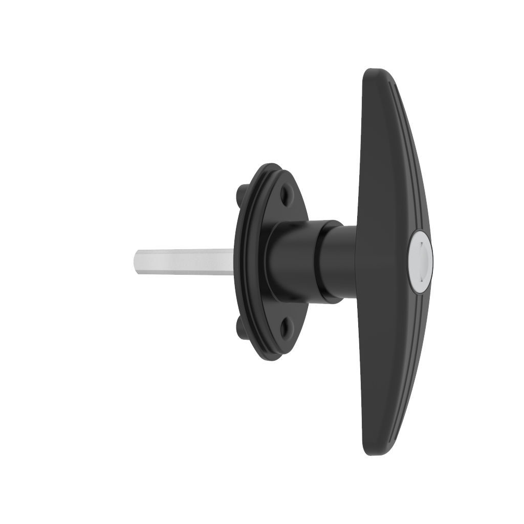 Key lock latch B1112 FORND quarterturn / zinc alloy / THandle