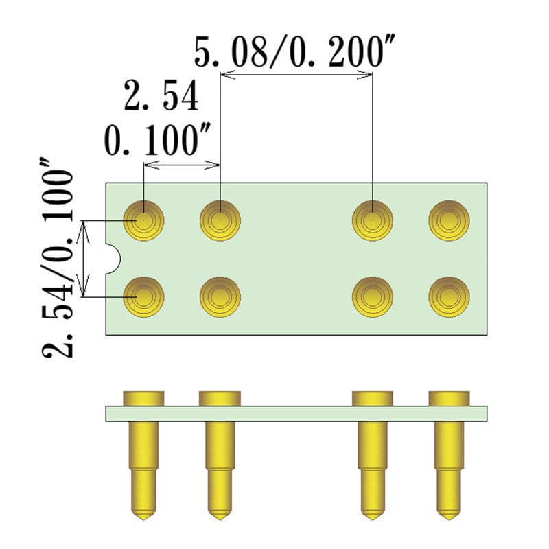 Printed circuit board relay socket SCH8Pxxxx JC CHERRY INC.