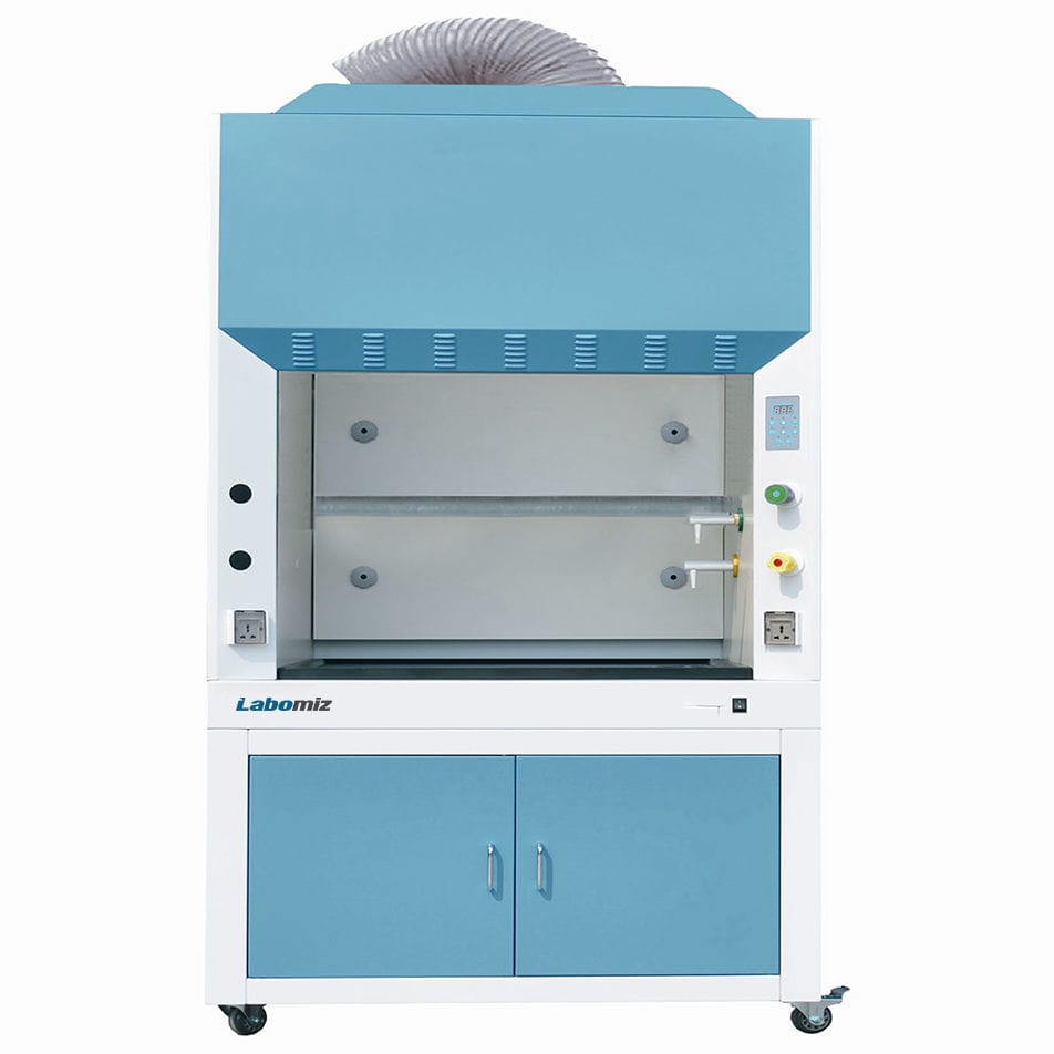 Laboratory fume hood MDFH1A Labomiz Inc. decontamination / floorstanding / acidresistant