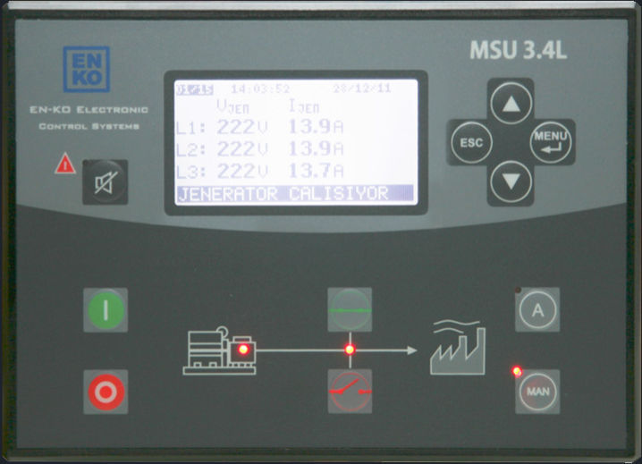 Automatic genset controller MSU 3.4L ENKO Elektronik Kontrol