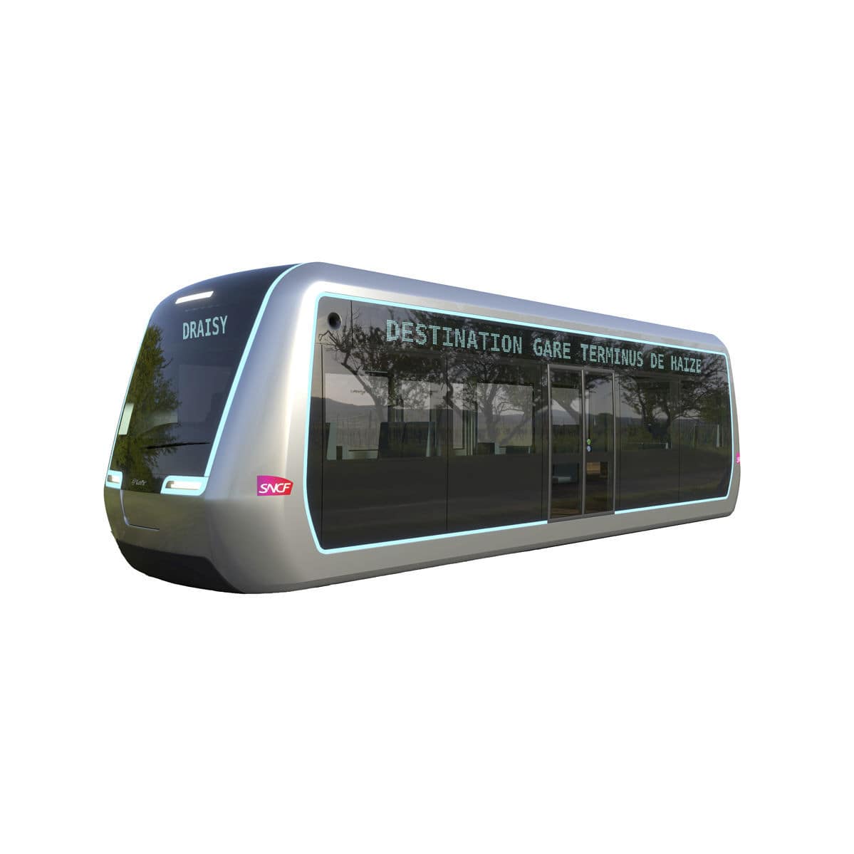 Passenger vehicle Draisy Lohr electric / railmounted