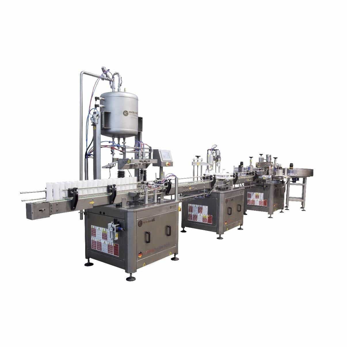 Automatic fillercapperlabeler PF5 White Steel GmbH for cosmetic