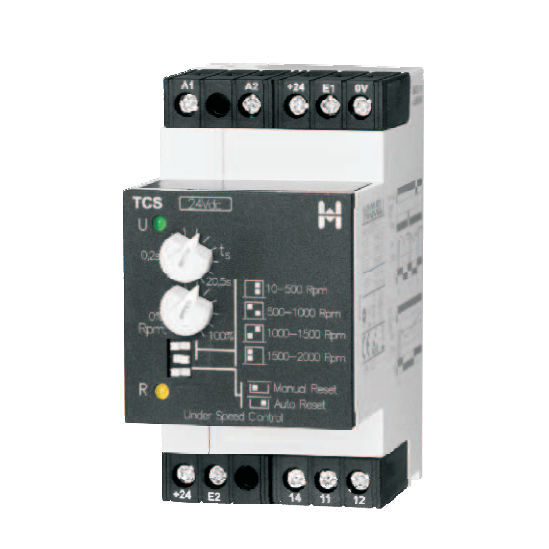 Underspeed control relay TCS series HIQUEL SPCO / AC/DC / DIN rail
