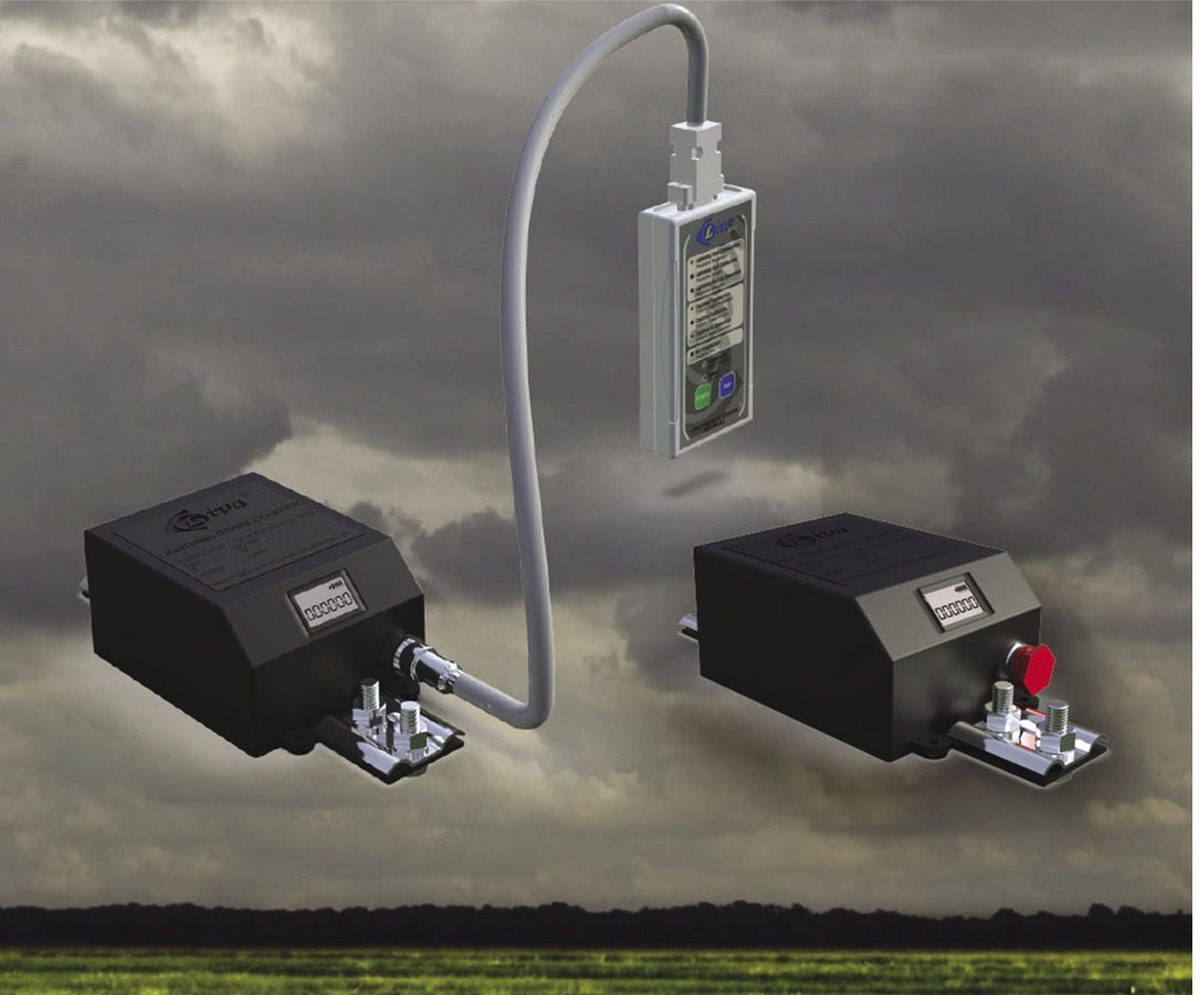 Electronic lightning strike counter - LSC-LX01(D) - Liva Group