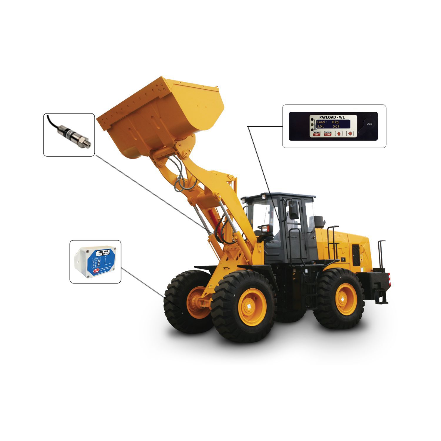 Onboard weighing system LCS Controls Private Limited for loaders