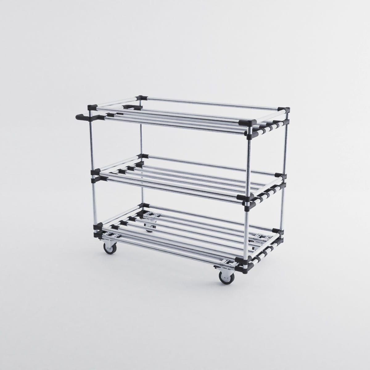 Handling cart - LOG-0202 - OPEX FACTORY - steel / 3 levels / profile