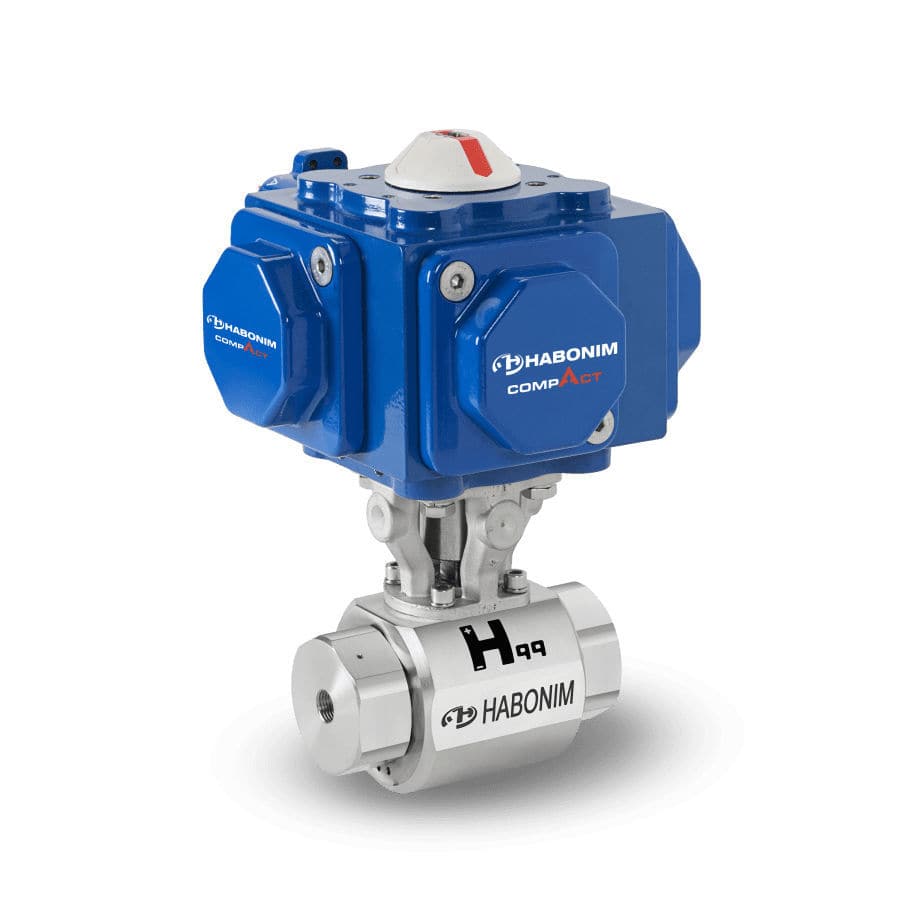 Ball valve H99 HABONIM pneumaticallyoperated / threaded / weld