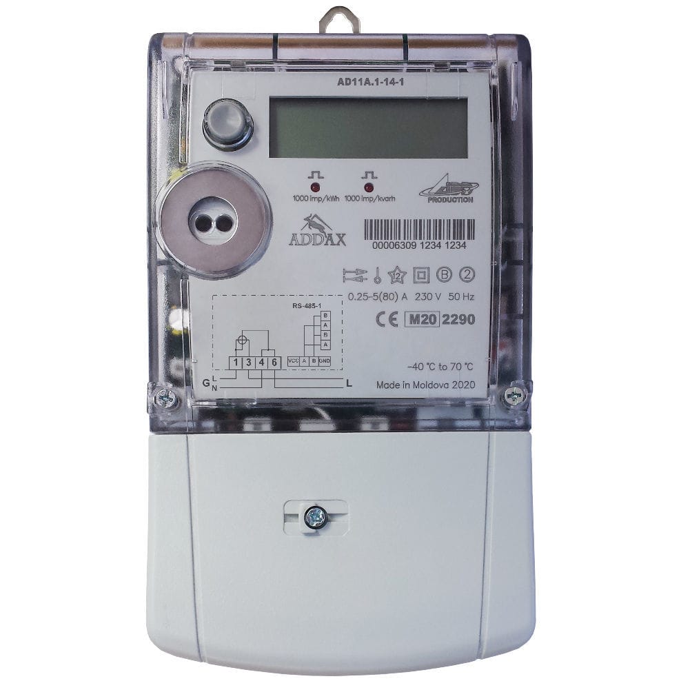 Single-phase electrical energy meter - AD11A.1-14-1 - ADD Grup - DIN ...