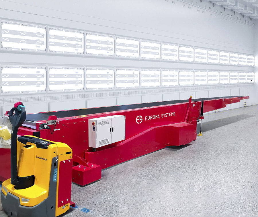 Telescopic conveyor Europa Systems Sp. z o.o. belt / horizontal