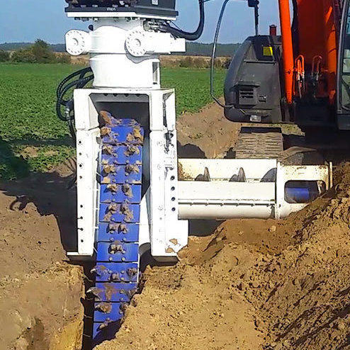 Chain trencher - KTR 130 - KEMROC Spezialmaschinen GmbH - for ...