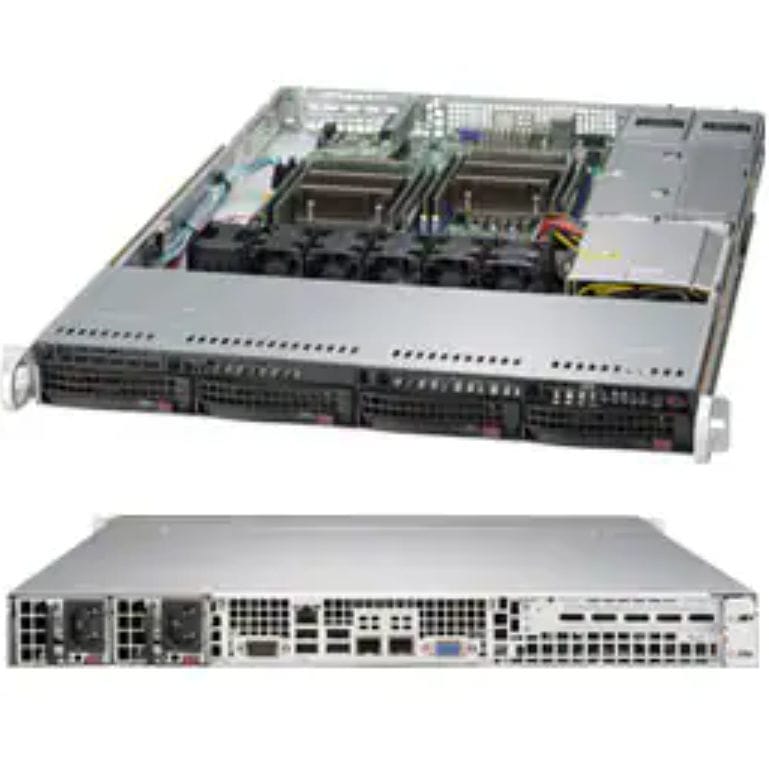 Rack-mount chassis - 815TQC-R706CB - SUPERMICRO - 1U / backplane / 4 ...