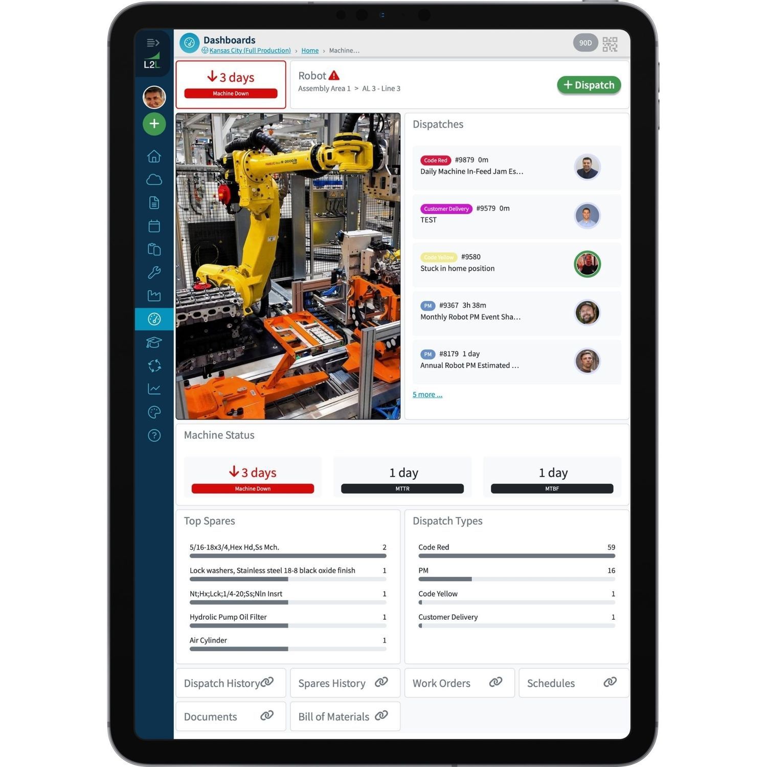 CMMS software - L2L - automated