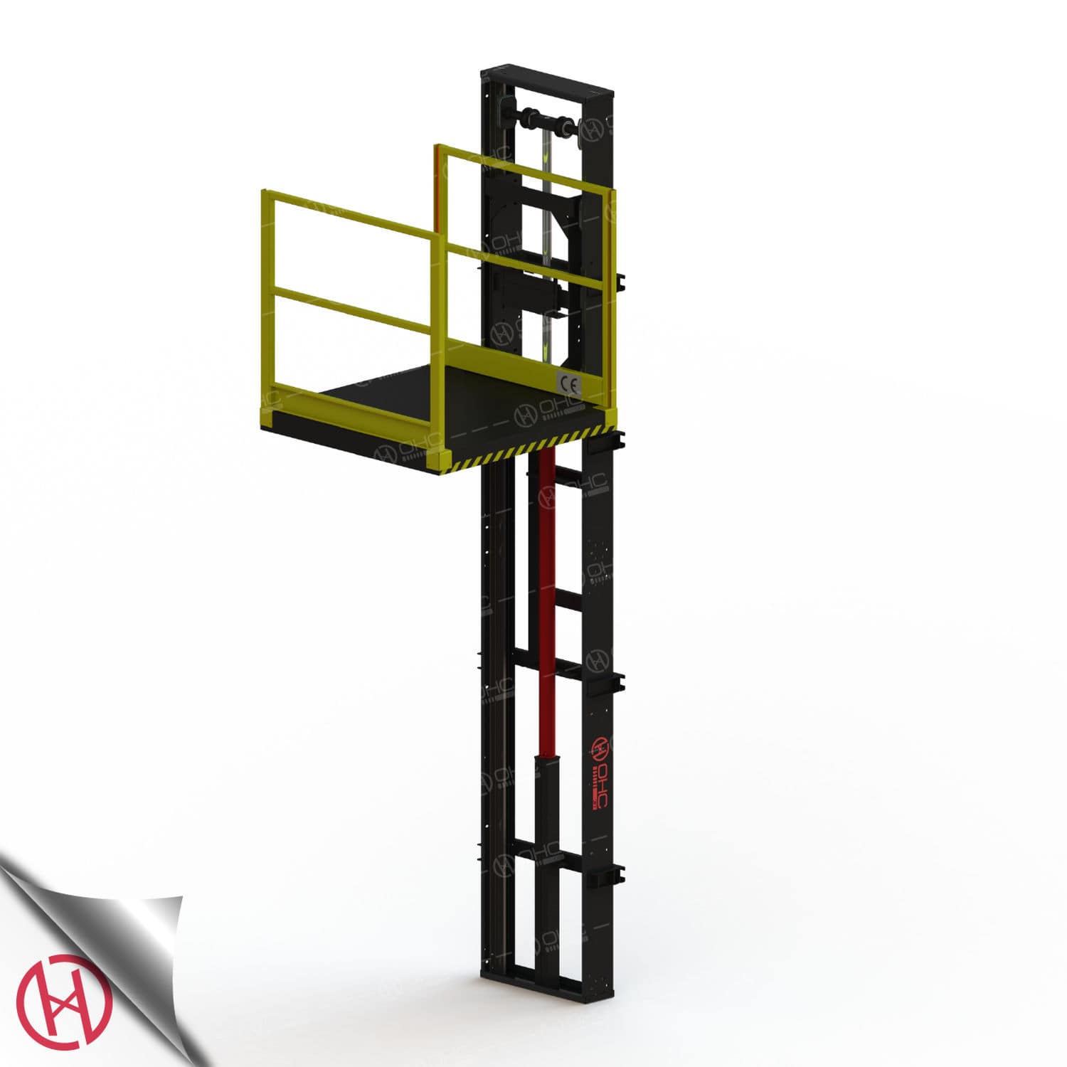 Hydraulic goods lift - OHC LIFT - industrial / column