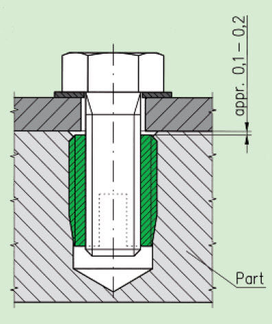 Threaded insert / self-tapping / metal / flat - Ensat® - Kerb Konus