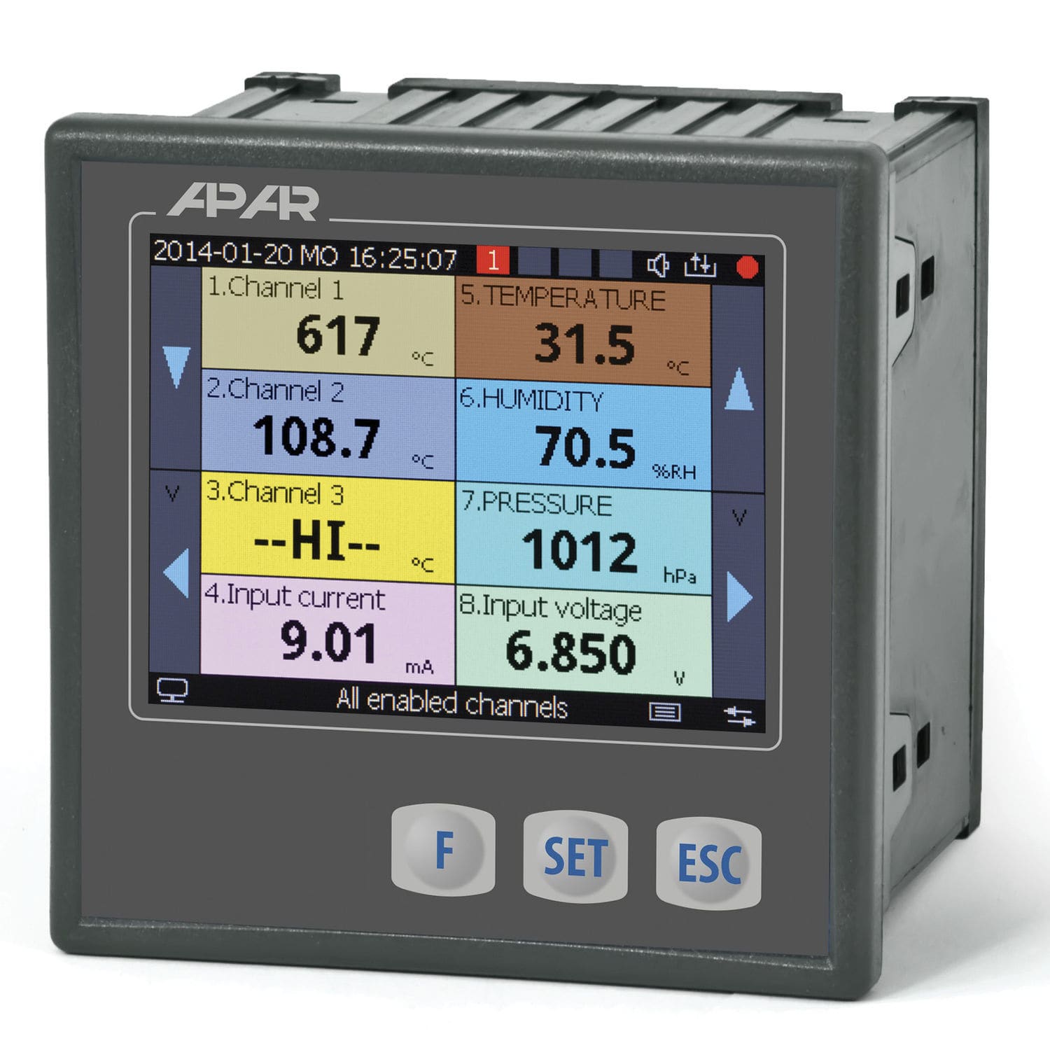 Multi-channel data-logger - AR207 - APLISENS S.A. - pressure / humidity ...
