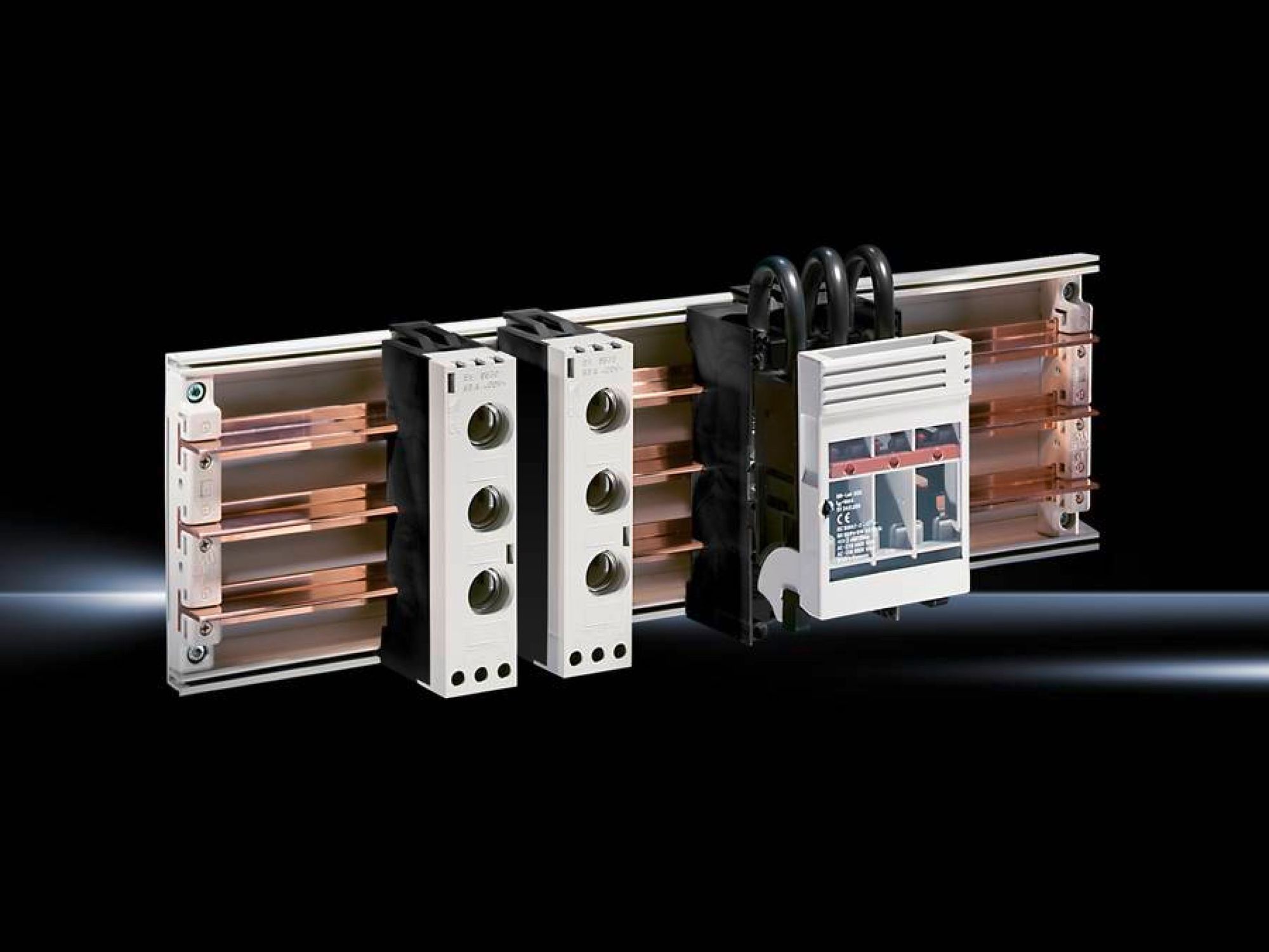 Copper busbar system - Mini-PLS - RITTAL - current / 3-pole / modular