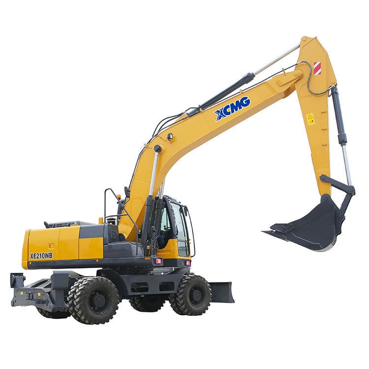 Medium excavator - XE210WB - XCMG - wheeled / diesel / construction