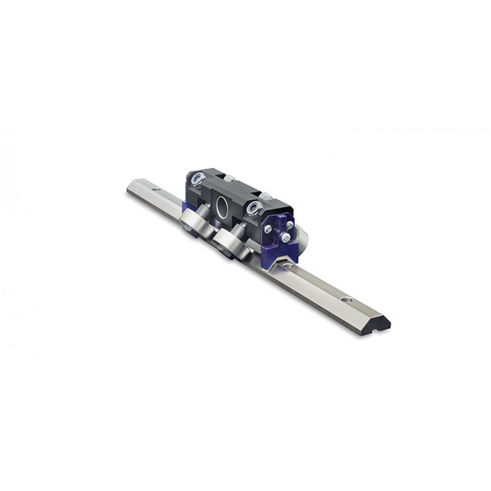 Roller linear guide Rollon skate wheel / steel / Vshaped rail