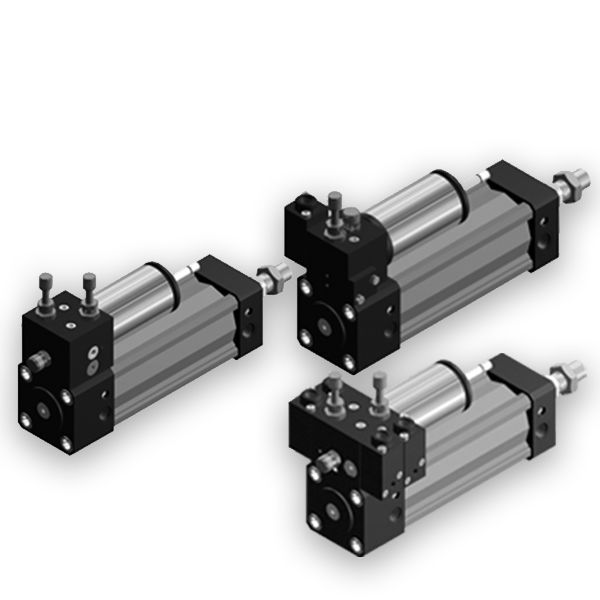 Hydropneumatic cylinder 14501463 series PNEUMAX anodized aluminum / ISO 15552