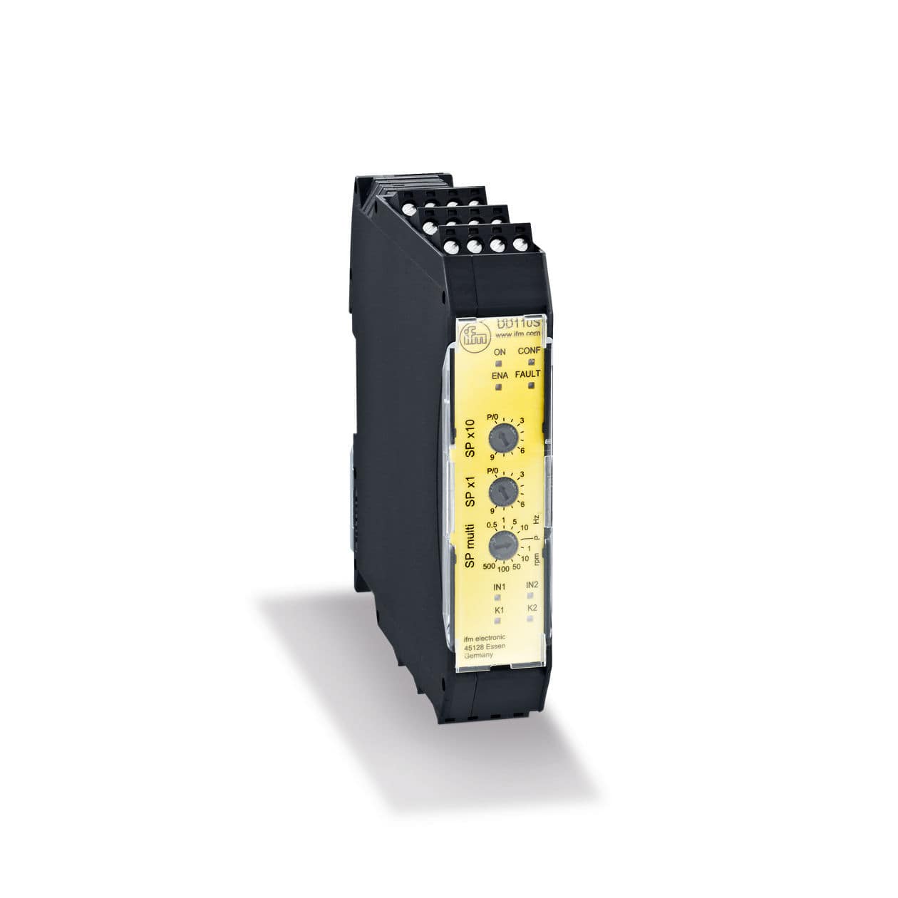 Safety relay DD110S, DD111S ifm electronic speed / DIN rail