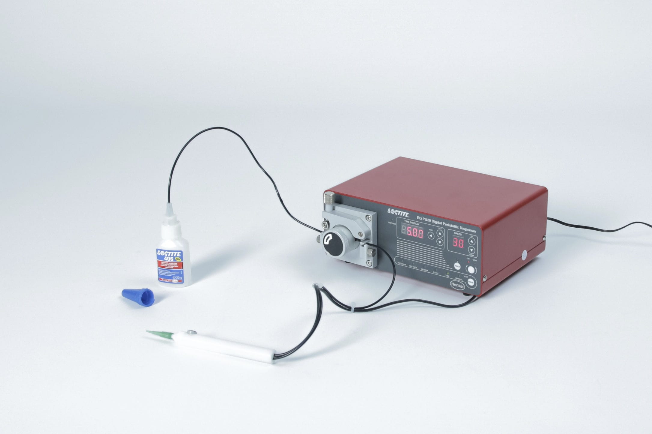 Dosing dispenser with peristaltic pump / for lowviscosity liquids