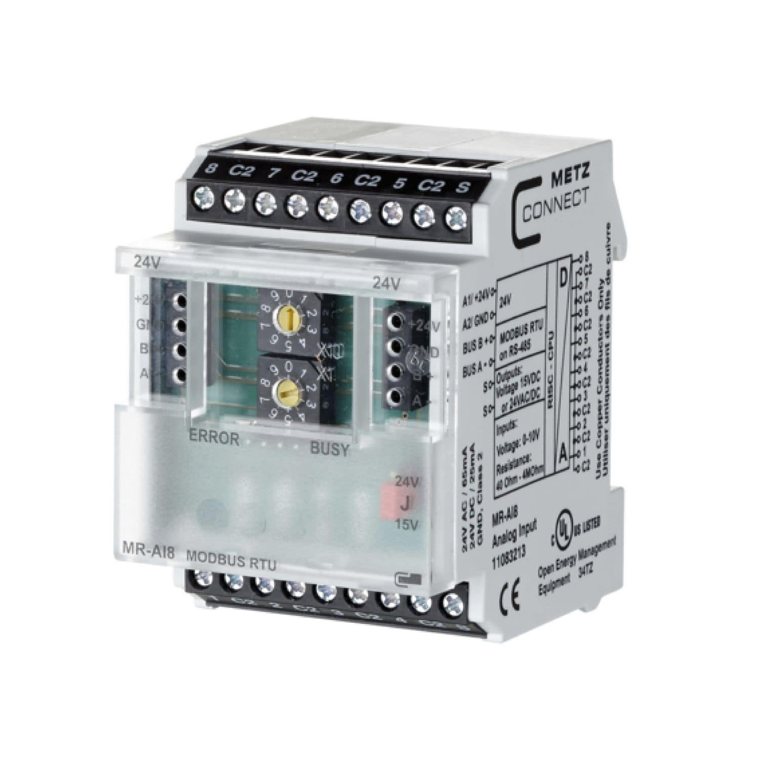 Analog I O module - MR-AI8 Modbus RTU - METZ CONNECT - Modbus RTU / 8 ...
