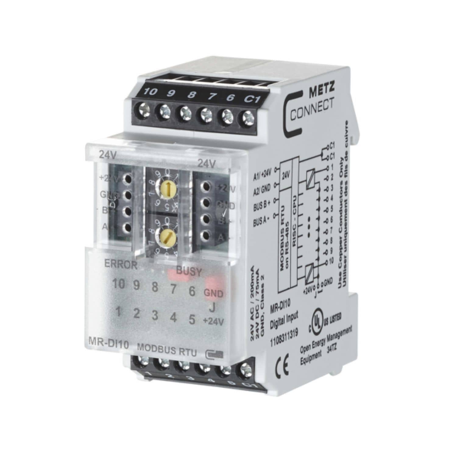 Digital I O module - MR-DI10 Modbus RTU - METZ CONNECT - Modbus RTU ...