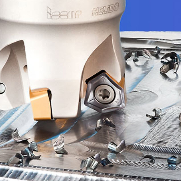 Shellend milling cutter HELI 6 FEED ISCAR Tools insert