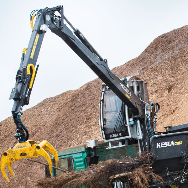 Onplatform crane 1200 series Kesla Oyj boom / telescopic / forestry