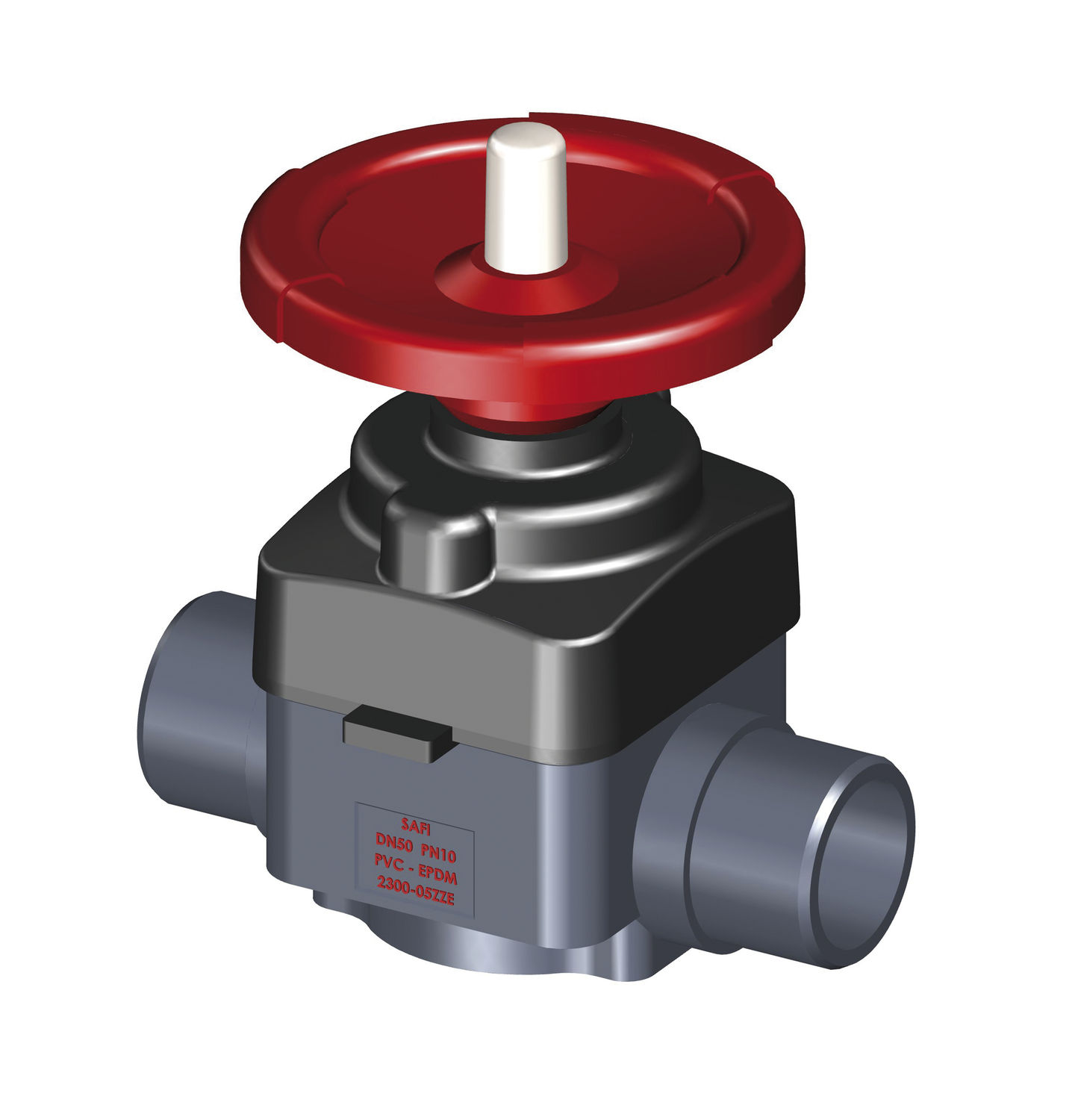 Diaphragm valve DN 15 50 2300 SAFI manual / for control / plastic